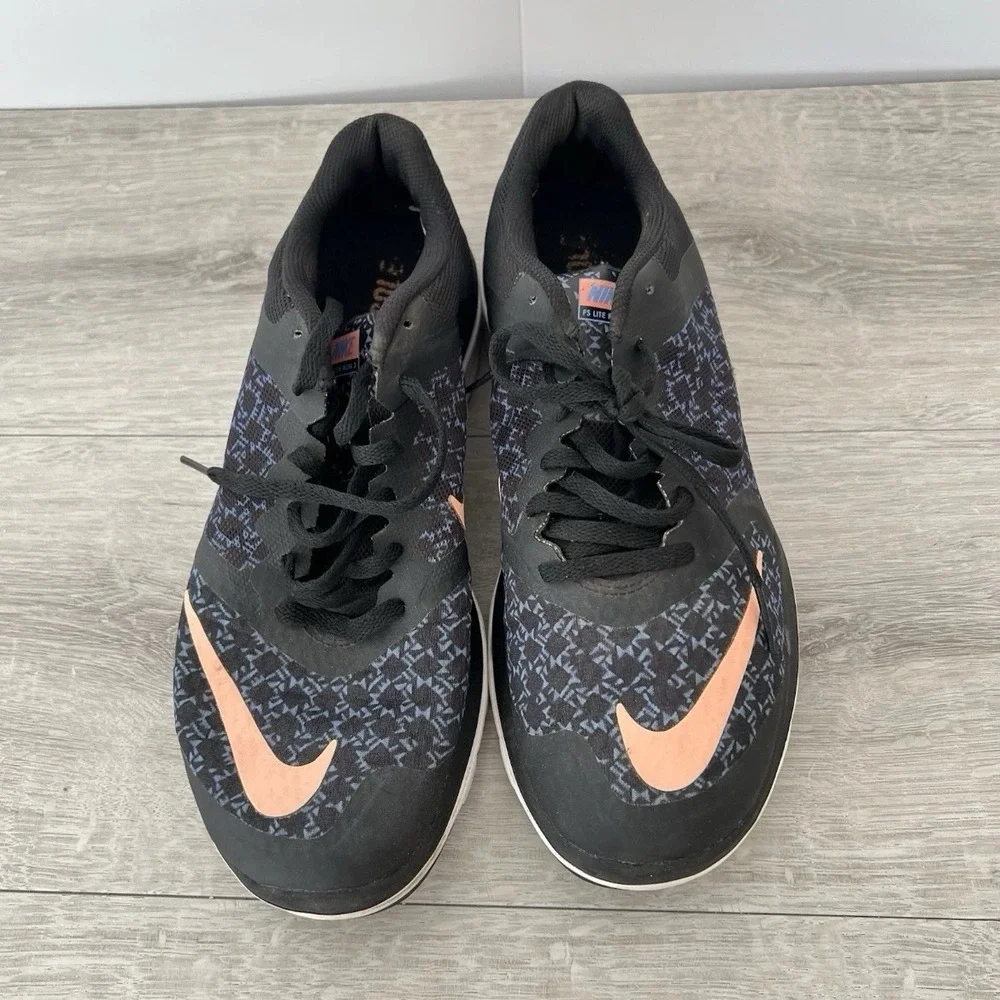 Nike FS Lite Run 3 Black Pink Running Shoes Womens Size 9 819167-005